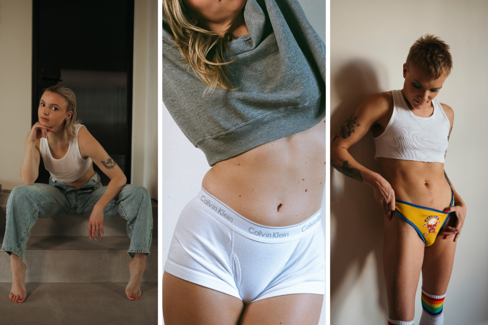 edgy androgynous boudoir photography styling in portland oregon